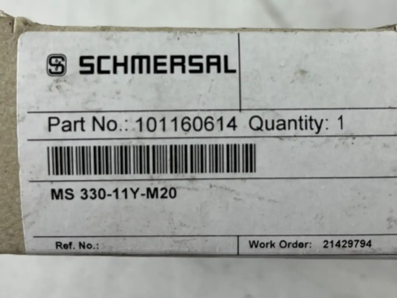 Billede 1 - Schmersal MS 330-11Y-M20 Plunger endestopkontakt