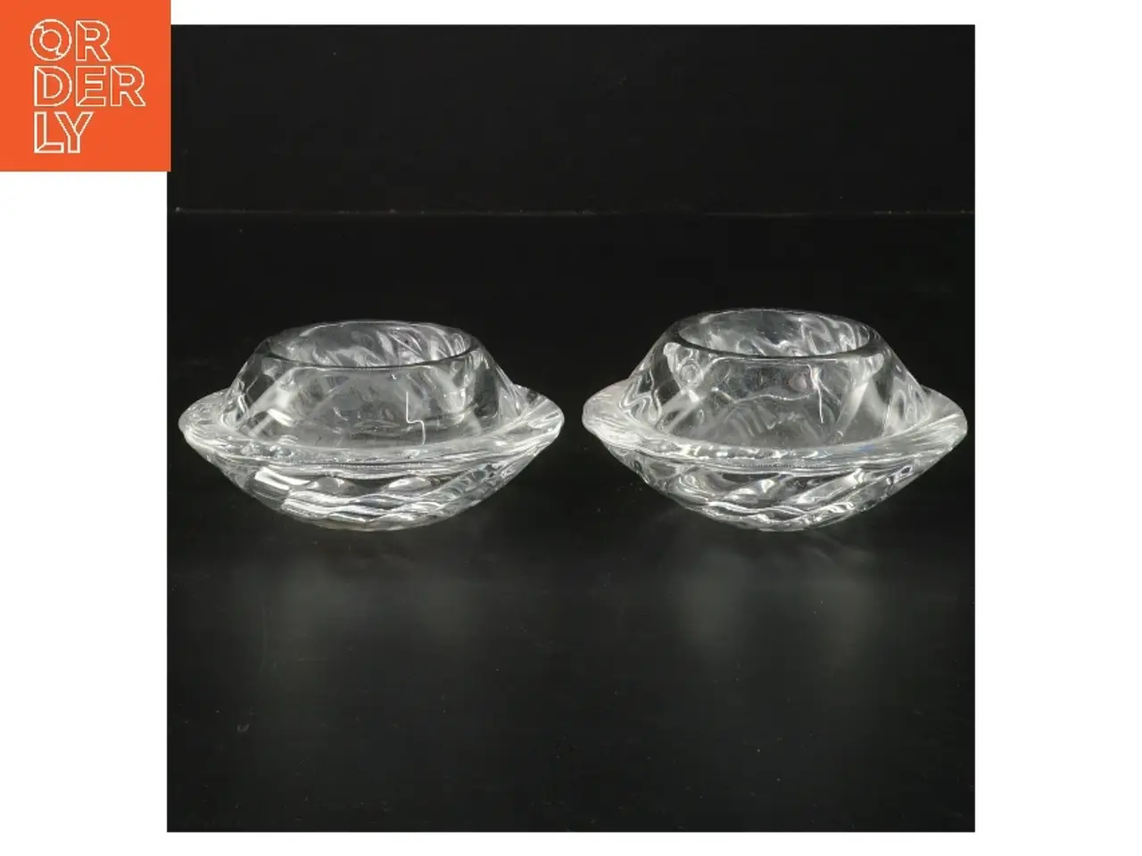 Billede 1 - Glas fyrfadslys sæt (str. Ø 10 cm)