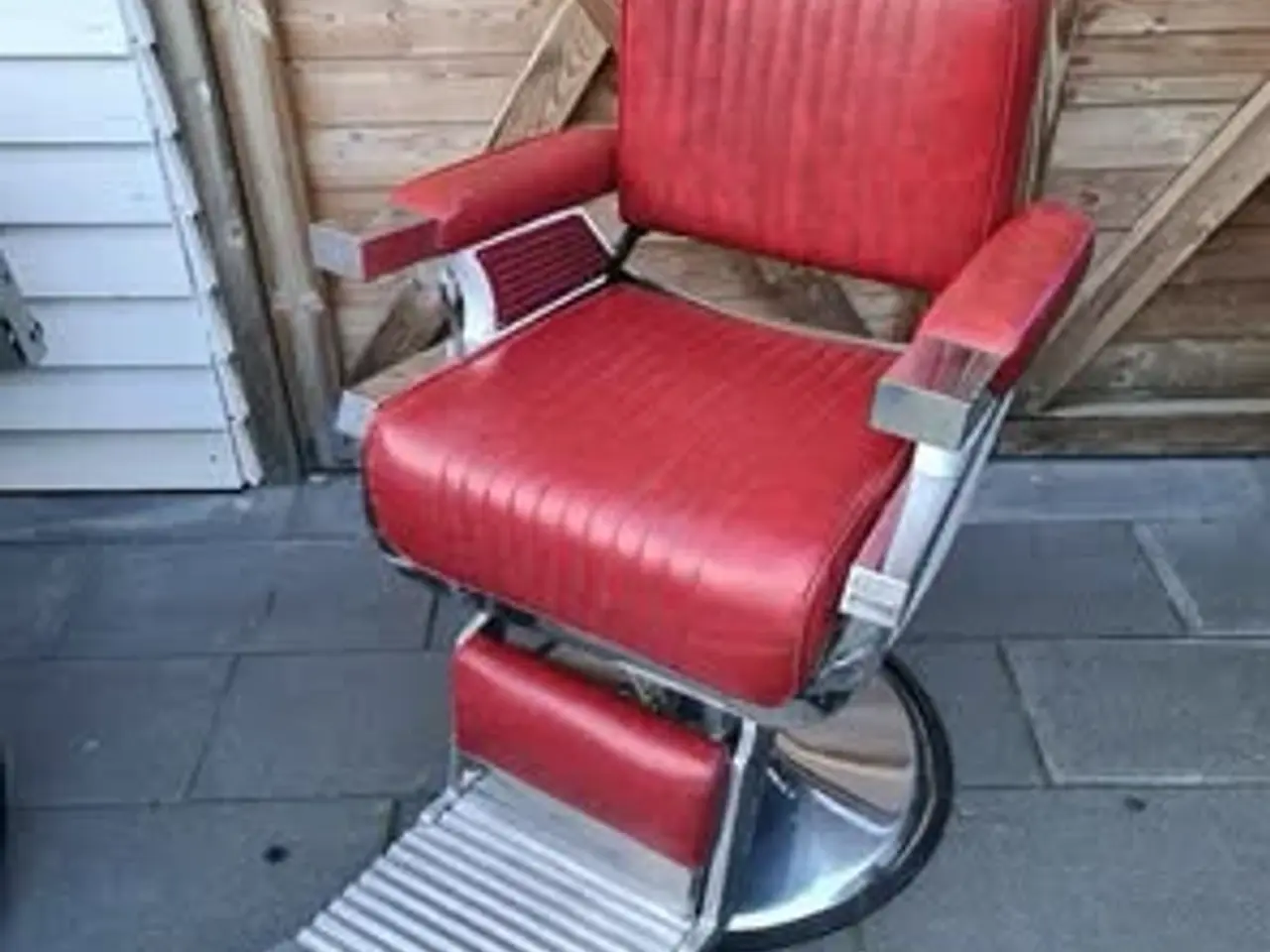 Billede 5 - Barberstol Rød