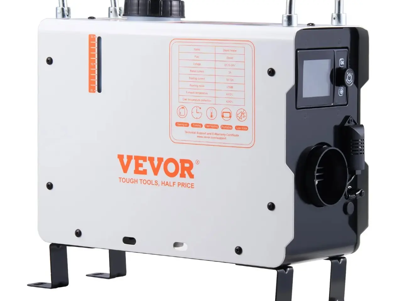 Billede 2 - VEVOR 2kW  Dieselfyr med Bluetooth, CO-alarm 