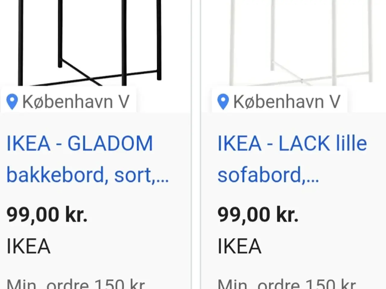 Billede 4 - IKEA Gladom bakkebord hvidt