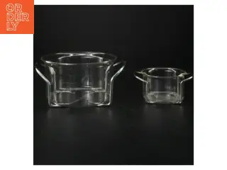Glasskåle med metalholder (str. Ø. 6,5 cm. ø. 10 cm)