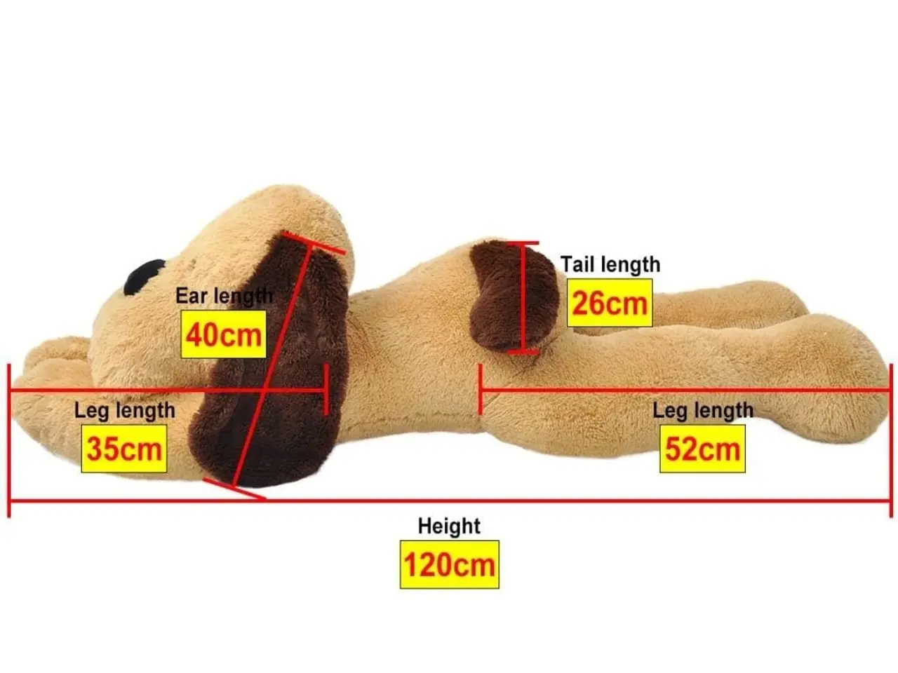 Billede 4 - Tøjdyr hund XXL 120 cm - brun