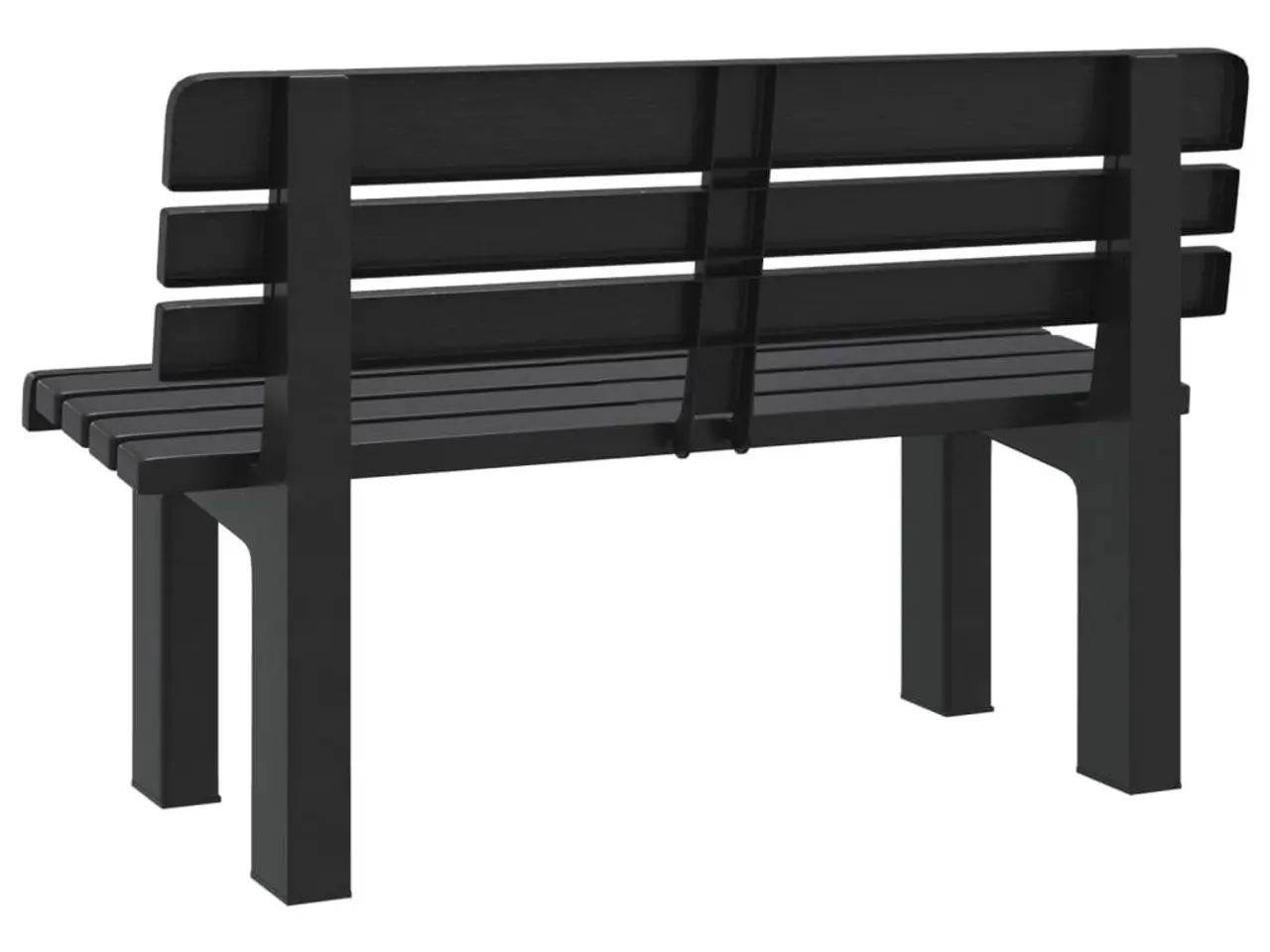 Billede 6 - Havebænk i polypropylen - 110 × 52 × 71 cm, antracitgrå