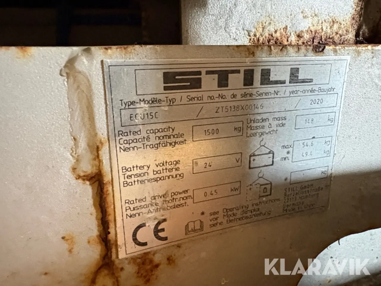 Billede 11 - Elektrisk palleløfter STILL ECU 15C -