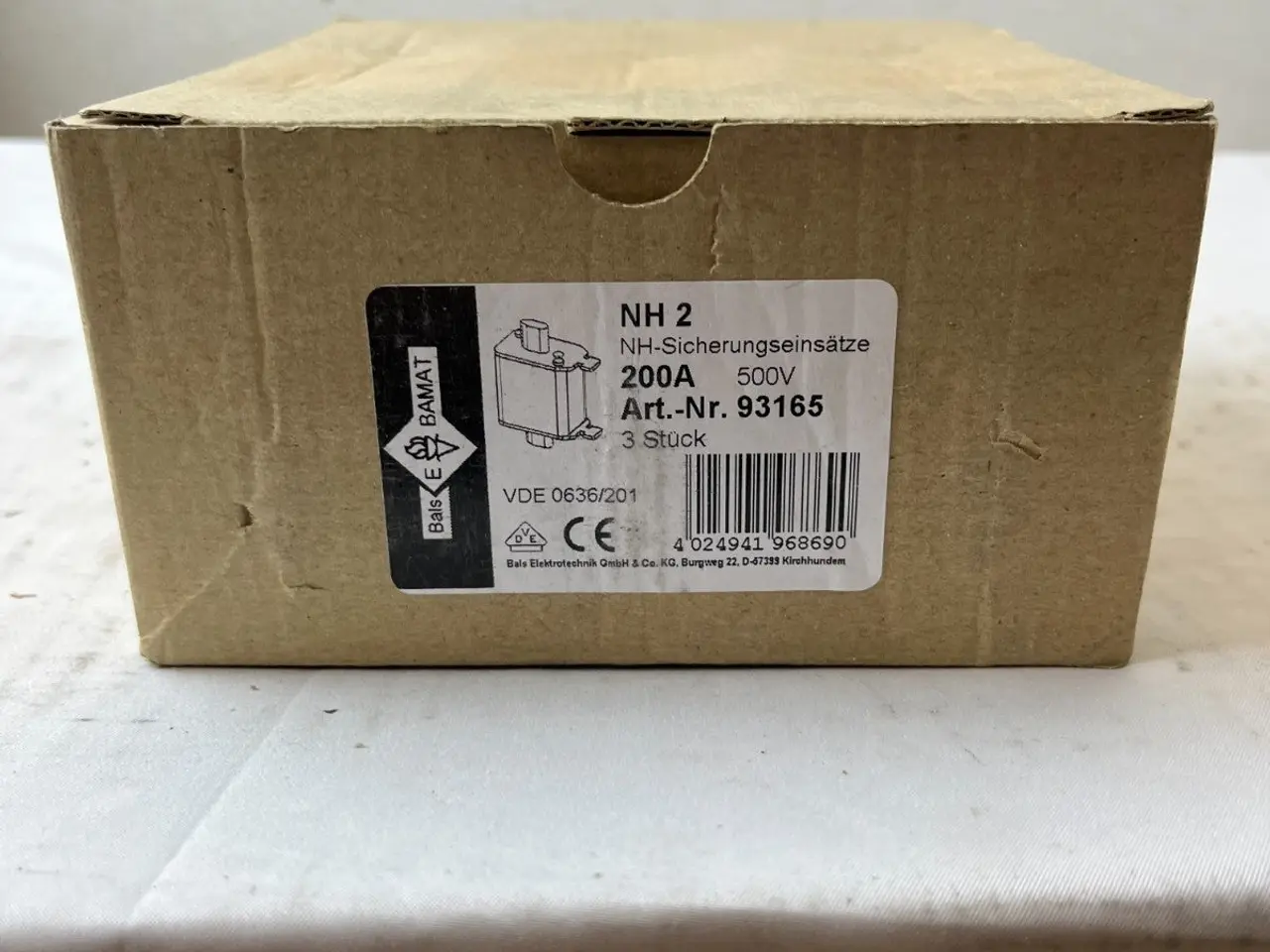 Billede 3 - ETI NH2C NV2C 200A 500V NH Fuse gG 120kA IEC 60269