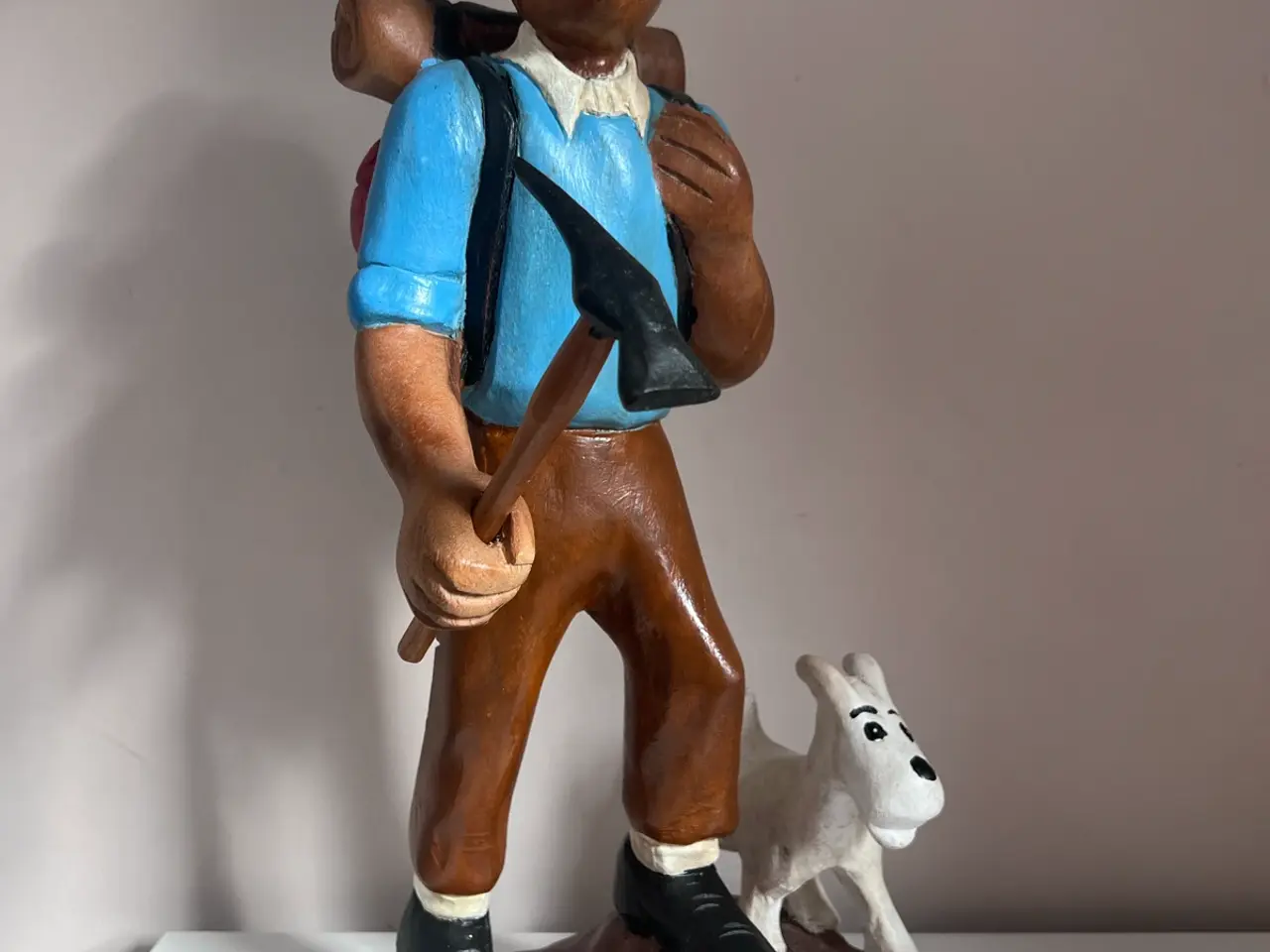 Billede 3 - Stor Tintin figur i træ 