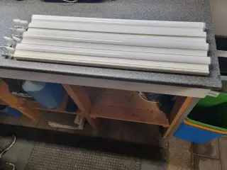 4 stk plissegardin hvid 80 x 150 sælges samlet