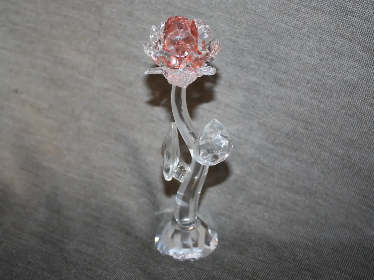 Billede 3 - Crystal / glas blomst i original æske højde 14 cm