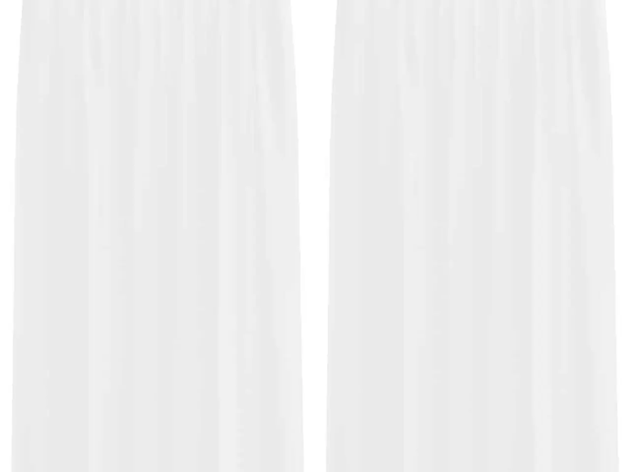 Billede 2 - Voile-gardiner med løkker 2 stk. 140×175 cm - hvid