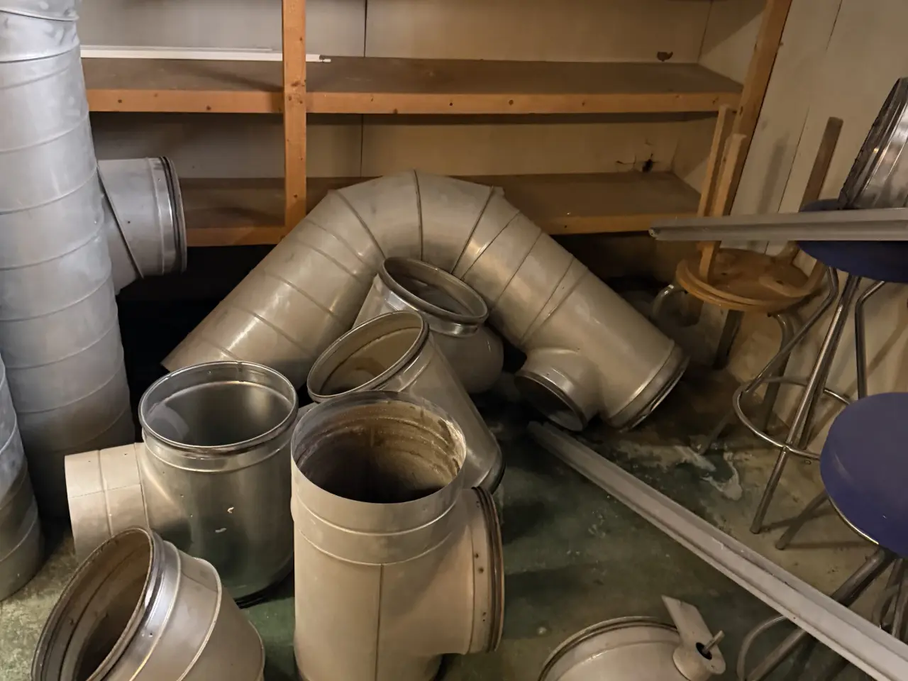 Billede 5 - Stort parti ventilationsrør + udsugningsmotor 