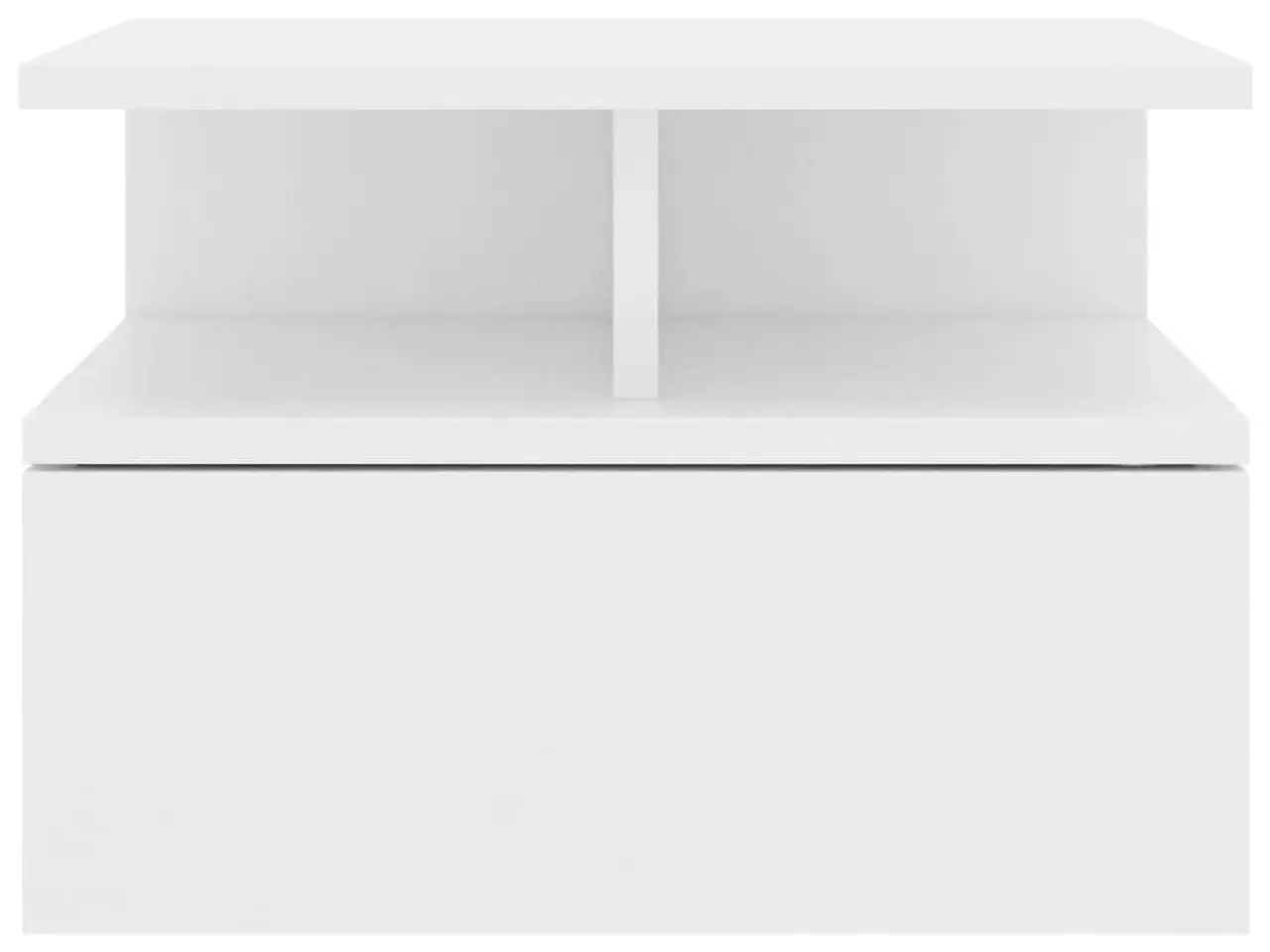 Billede 4 - Svævende natborde - 2 stk., 40 × 31 × 27 cm, hvid, konstrueret træ