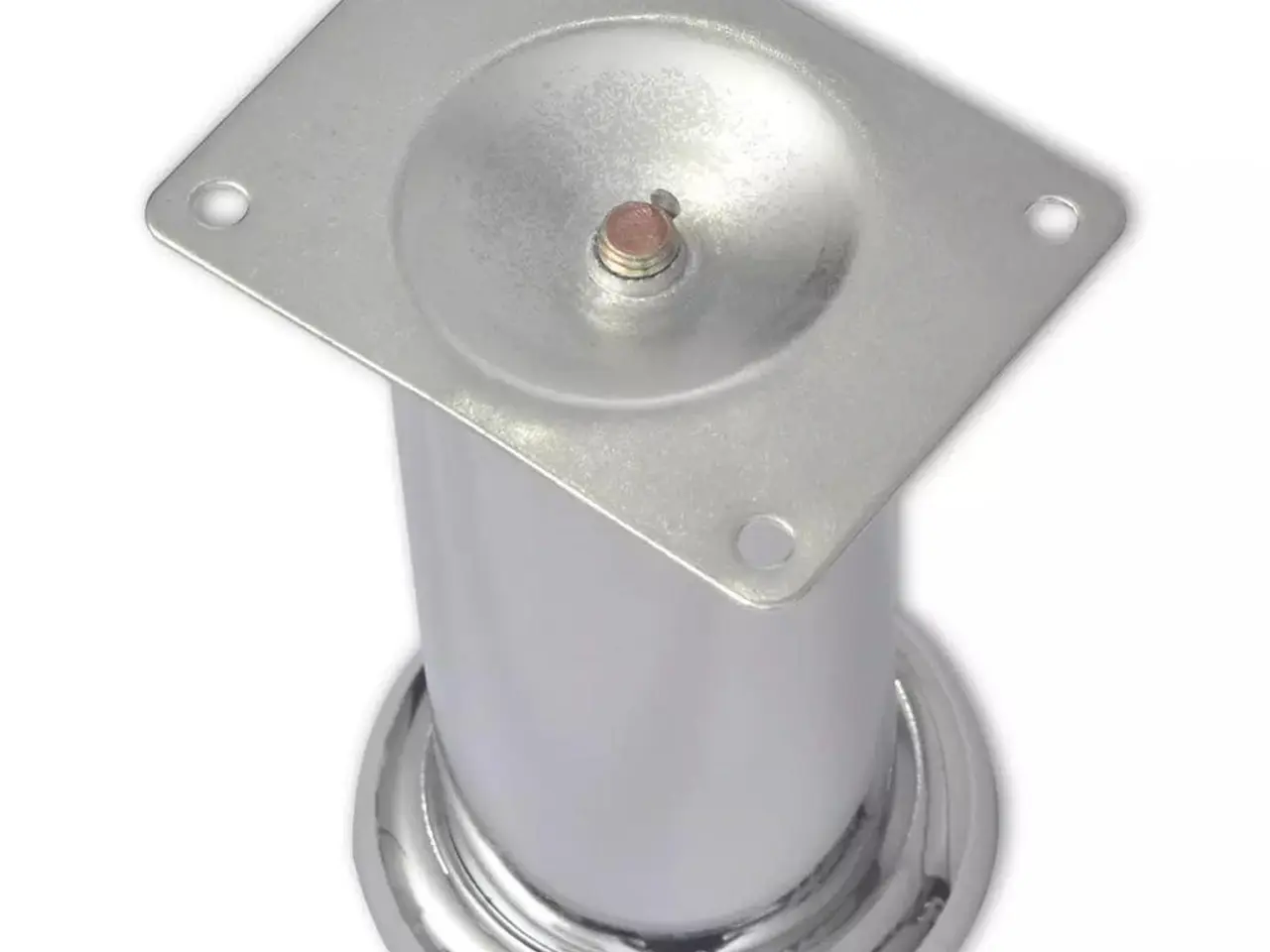 Billede 3 - 4 runde sofaben i krom 120 mm