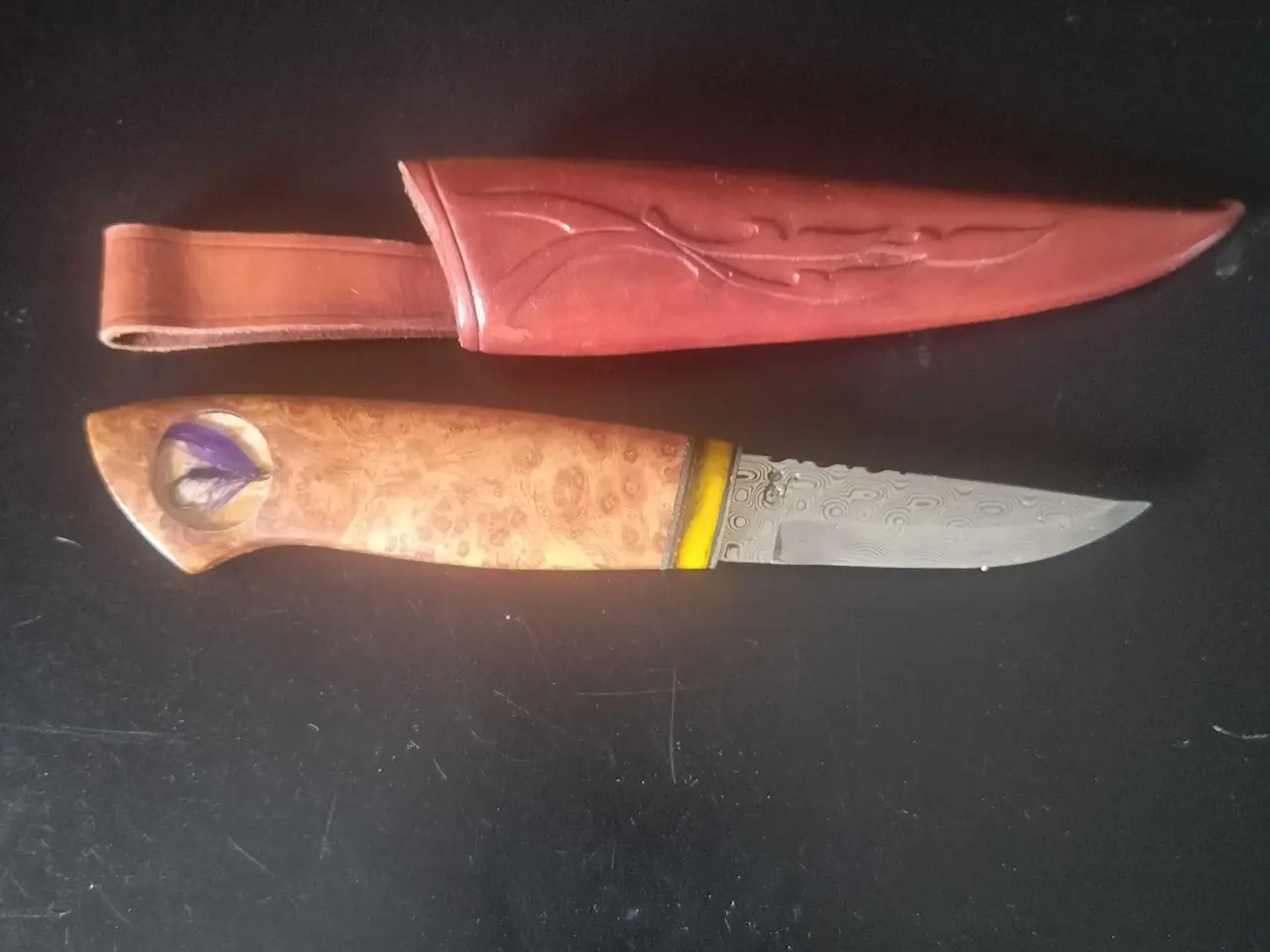 Billede 3 - fiskekniv med læderskede