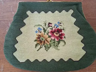 Broderet retro håndtaske