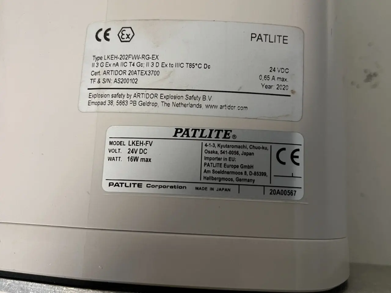 Billede 3 - Patlite LKEH-FV LED Signal Tower Light & Alarm 24V