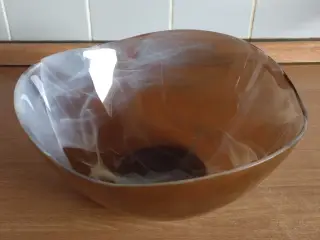 STOR og DEKORATIV glasskål