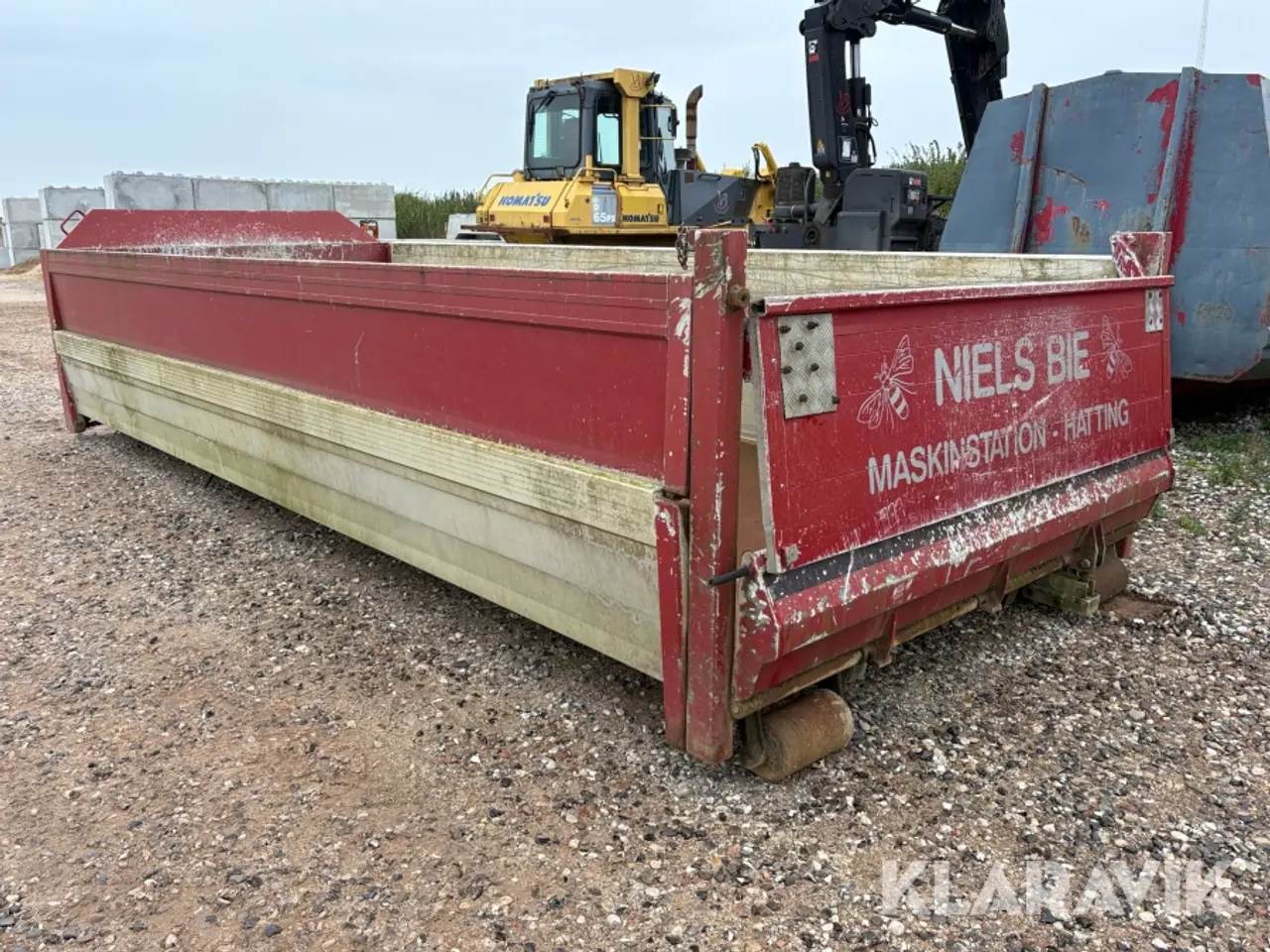 Billede 7 - Kroghejscontainer med 3-vejs tip og hydraulisk klap