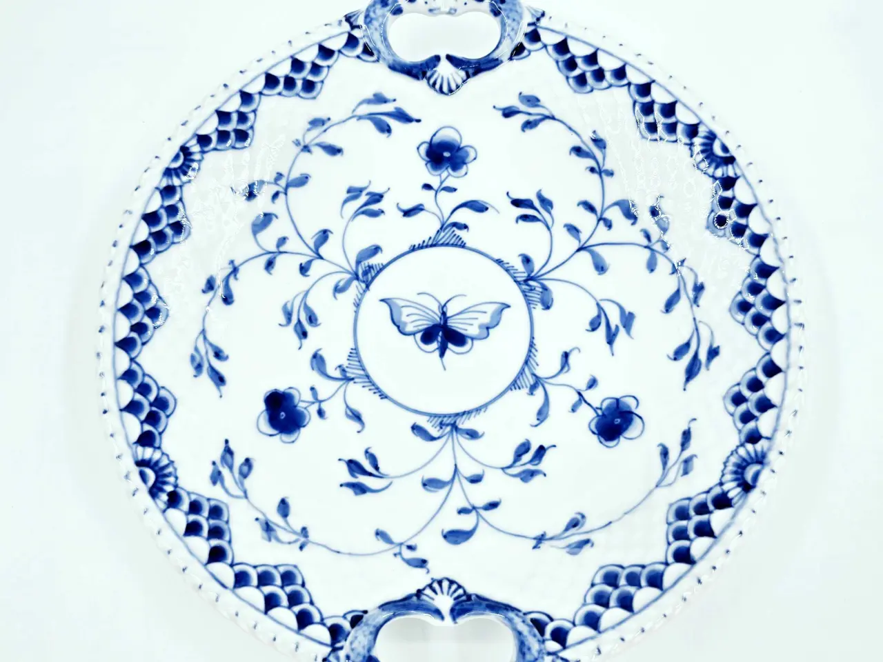 Billede 8 - Dickens Sommerfugl Kagefad Porcelæn 