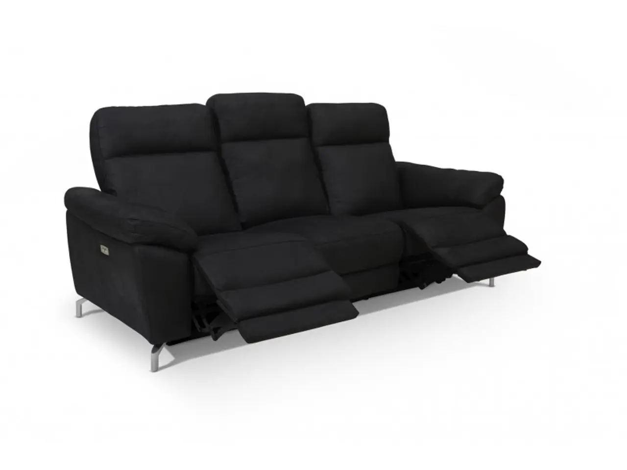 Billede 7 - Selesta Recliner 3 pers. lædersofa sort