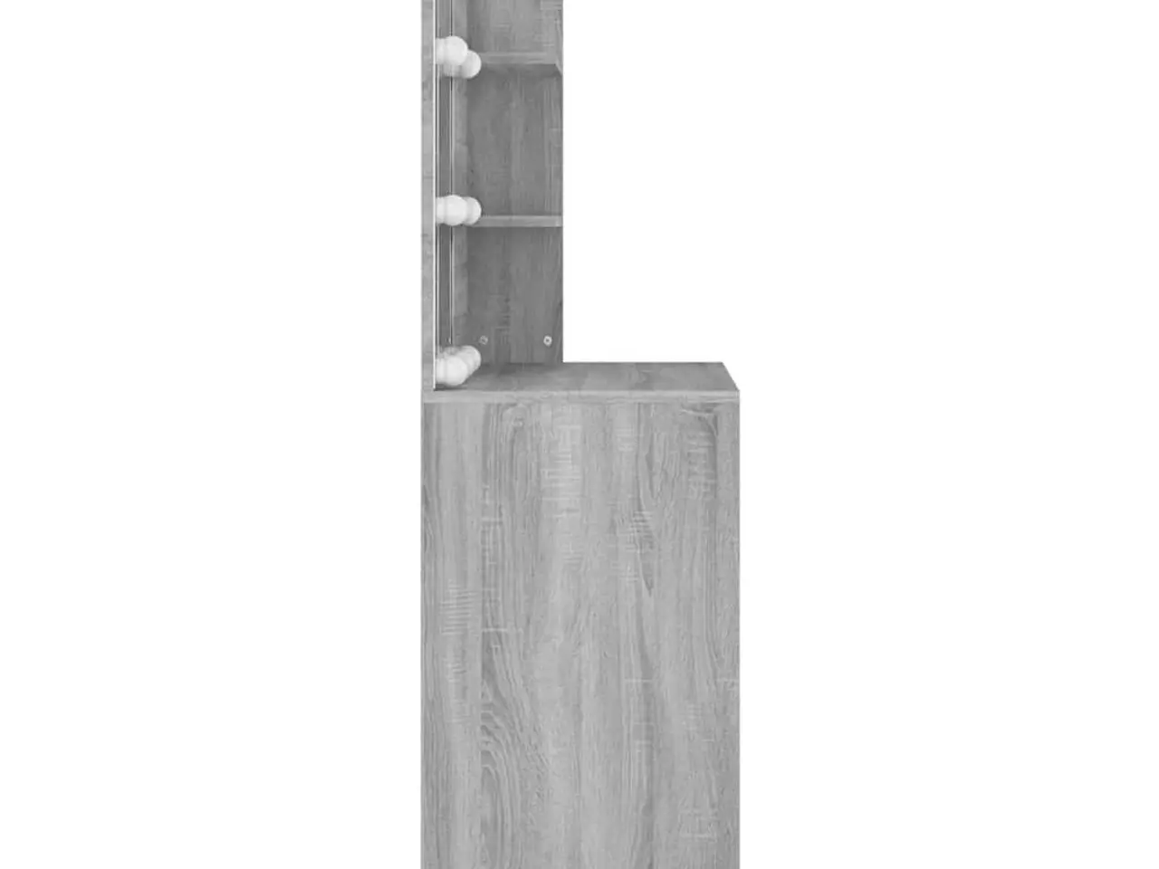 Billede 6 - Makeupbord med LED-lys 74,5×40×141 cm - grå sonoma-eg