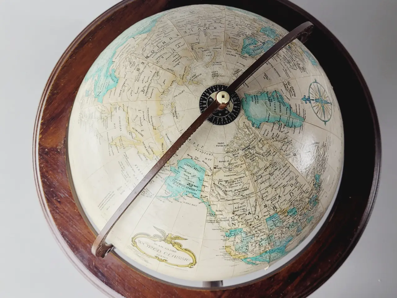 Billede 5 - ⭐️· Vintage Globus på Træstander – ScanGlobe World