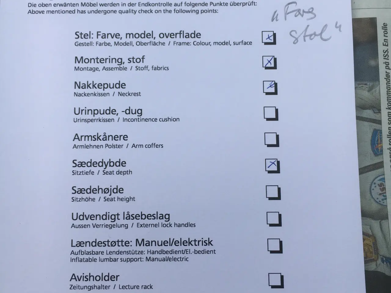Billede 5 - Beige Farstrup otiumstol