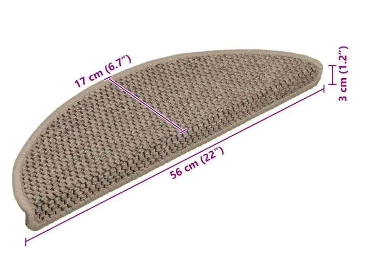 Billede 8 - Trappemåtter 15 stk. 56 x 17 x 3 cm i sisal-look