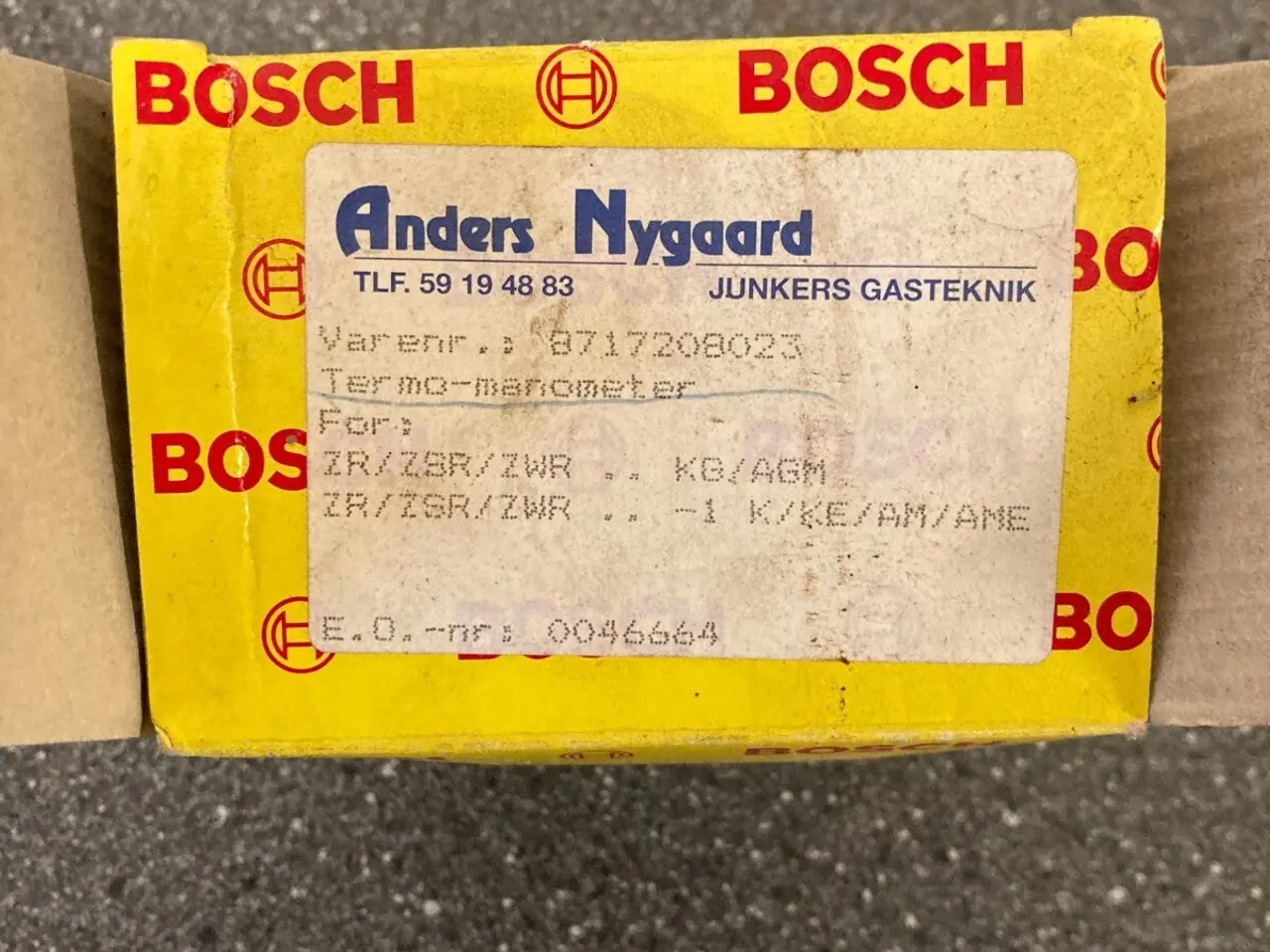 Billede 2 - Junkers Bosch Boiler Pressure and Temperature PN: