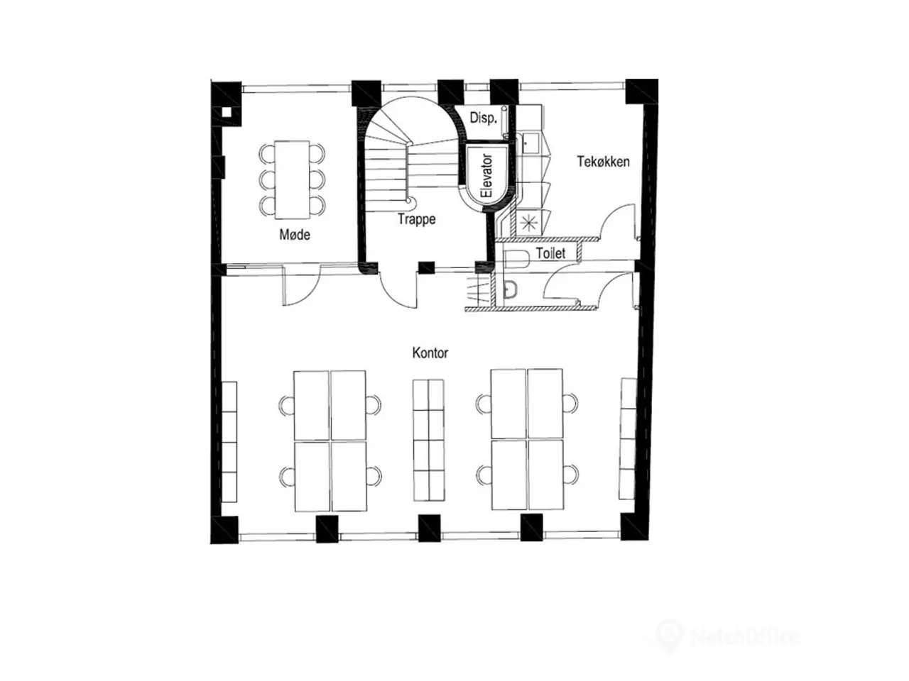 Billede 20 - INGEN BINDING - Lyst og indbydende kontorlejemål på Strøget på 114 m²