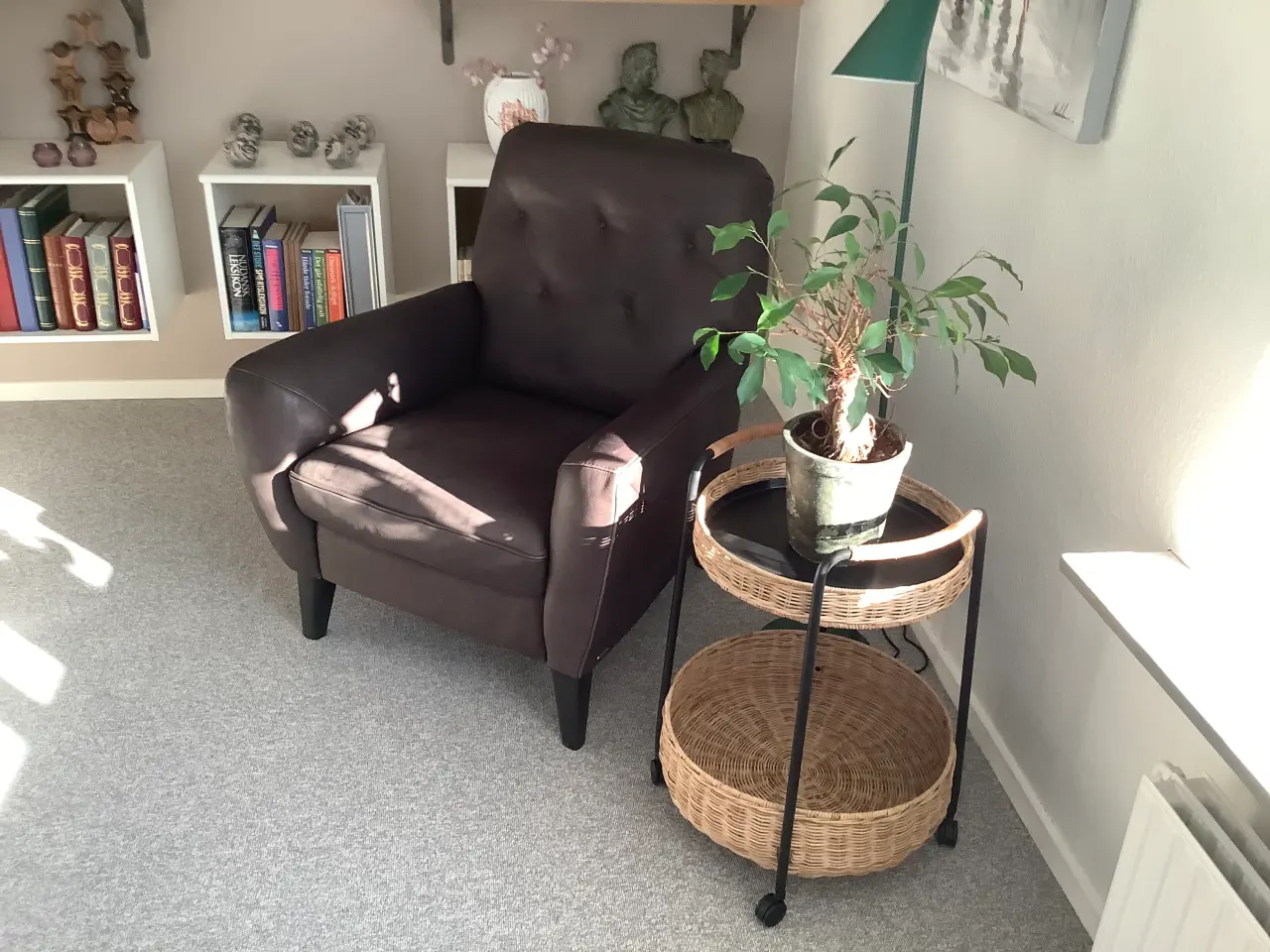 Billede 2 - Natuzzi okselæder lænestol med skammel.