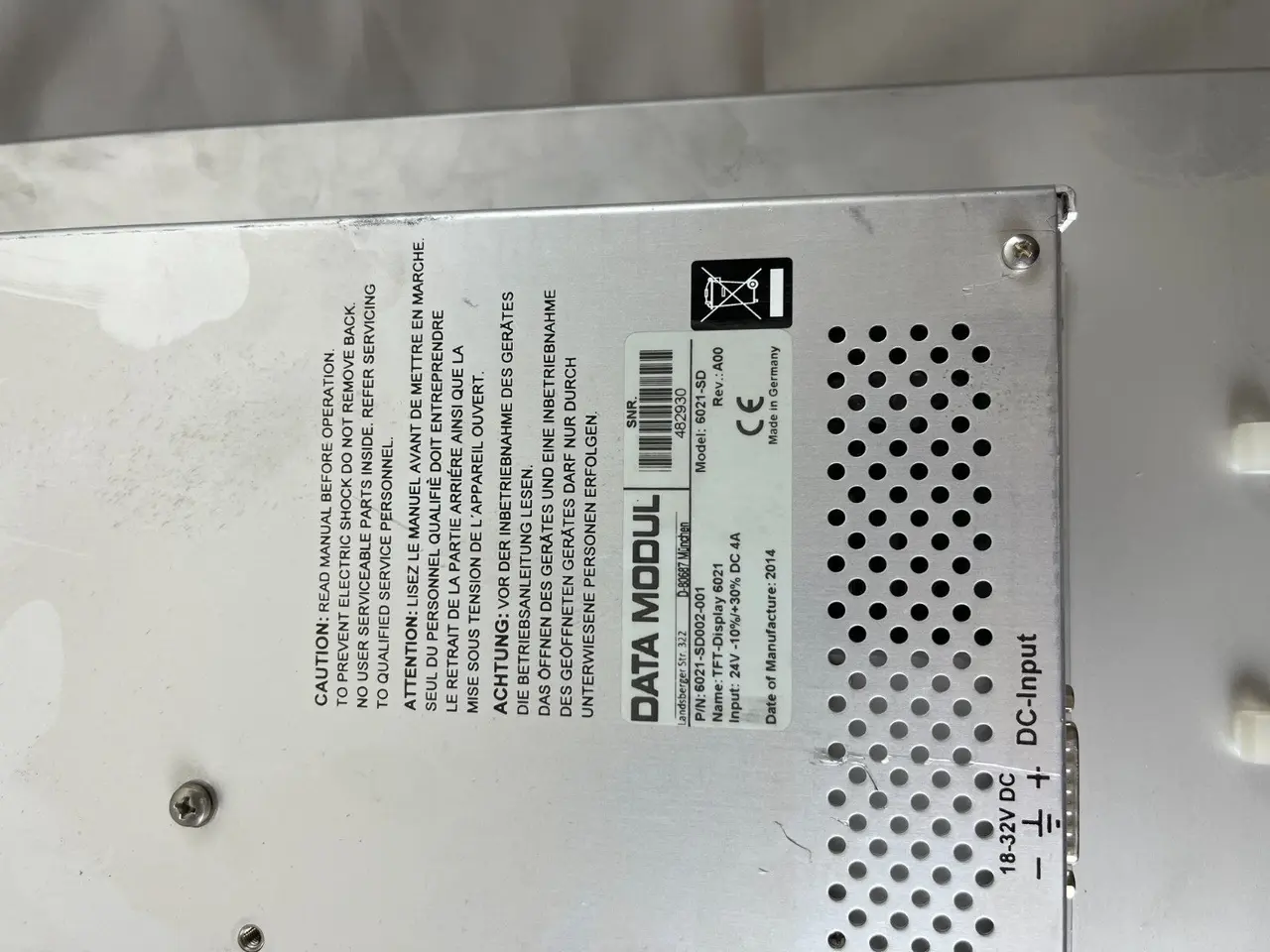 Billede 12 - DATA MODUL 17" TFT-Display 6021-SD 24V DC HMI