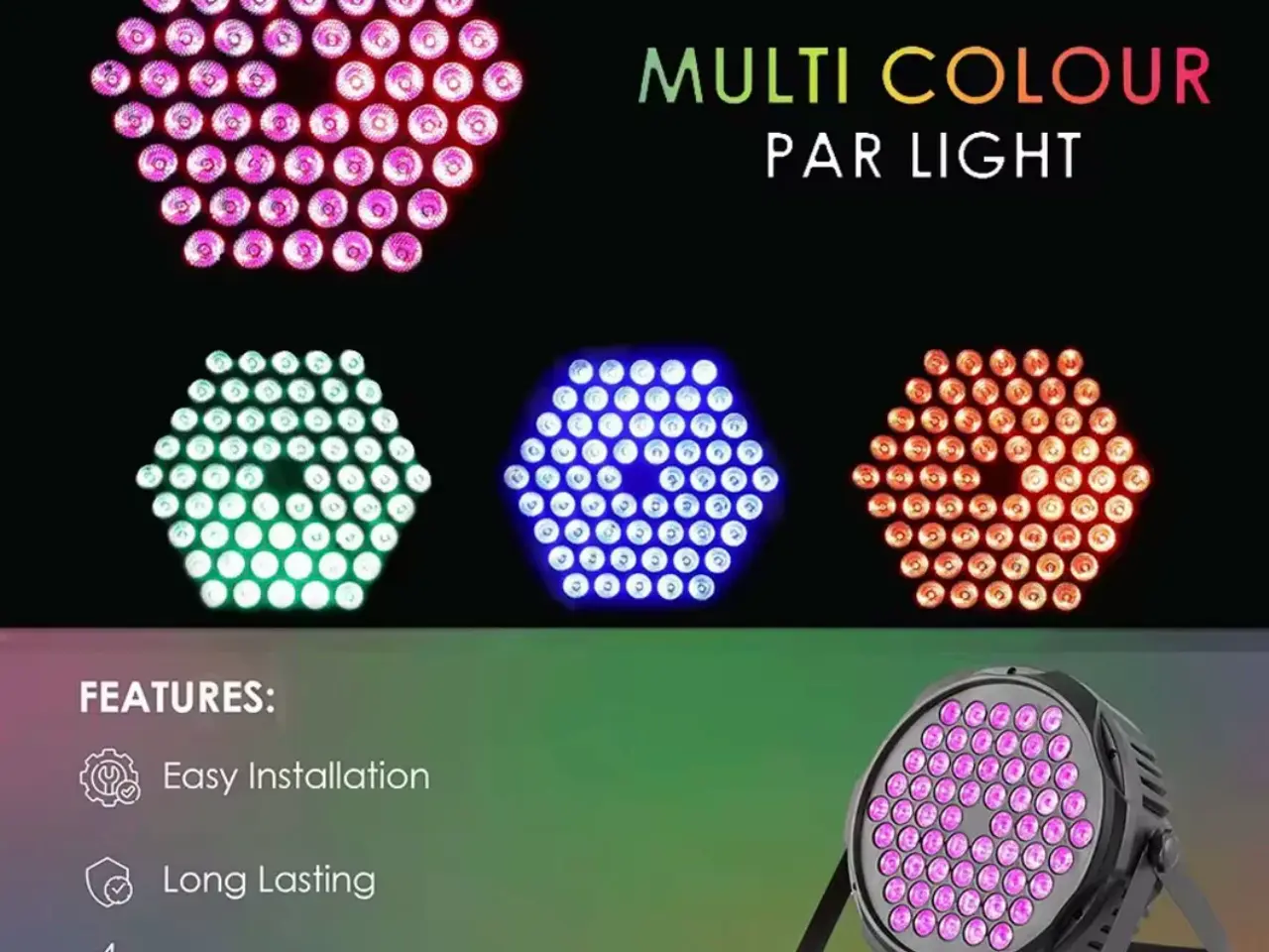 Billede 1 - Par lamper RGB 60 Leds - Dmx (2stk.)