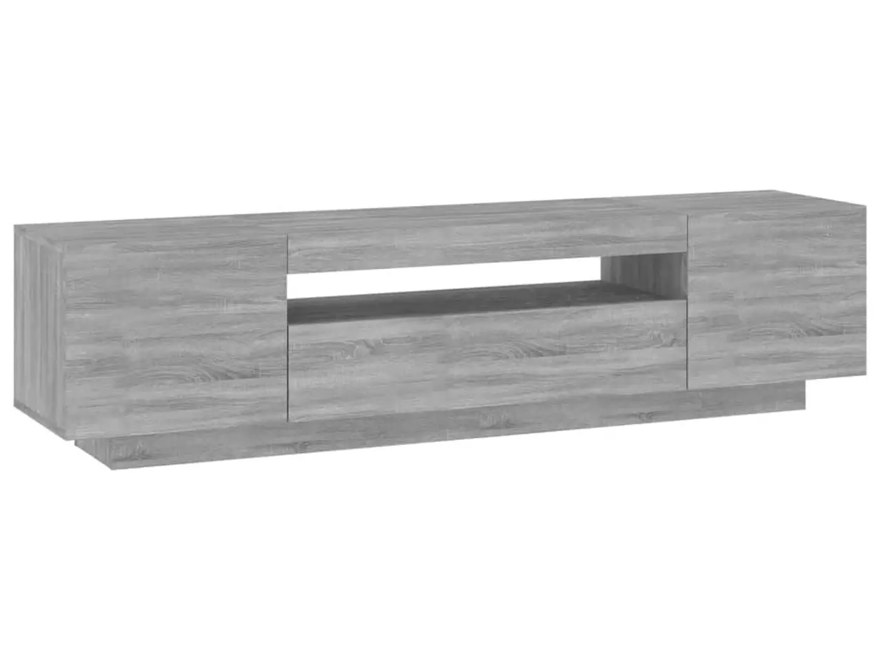 Billede 7 - TV-bord med LED-lys 160 x 35 x 40 cm - grå sonoma-eg