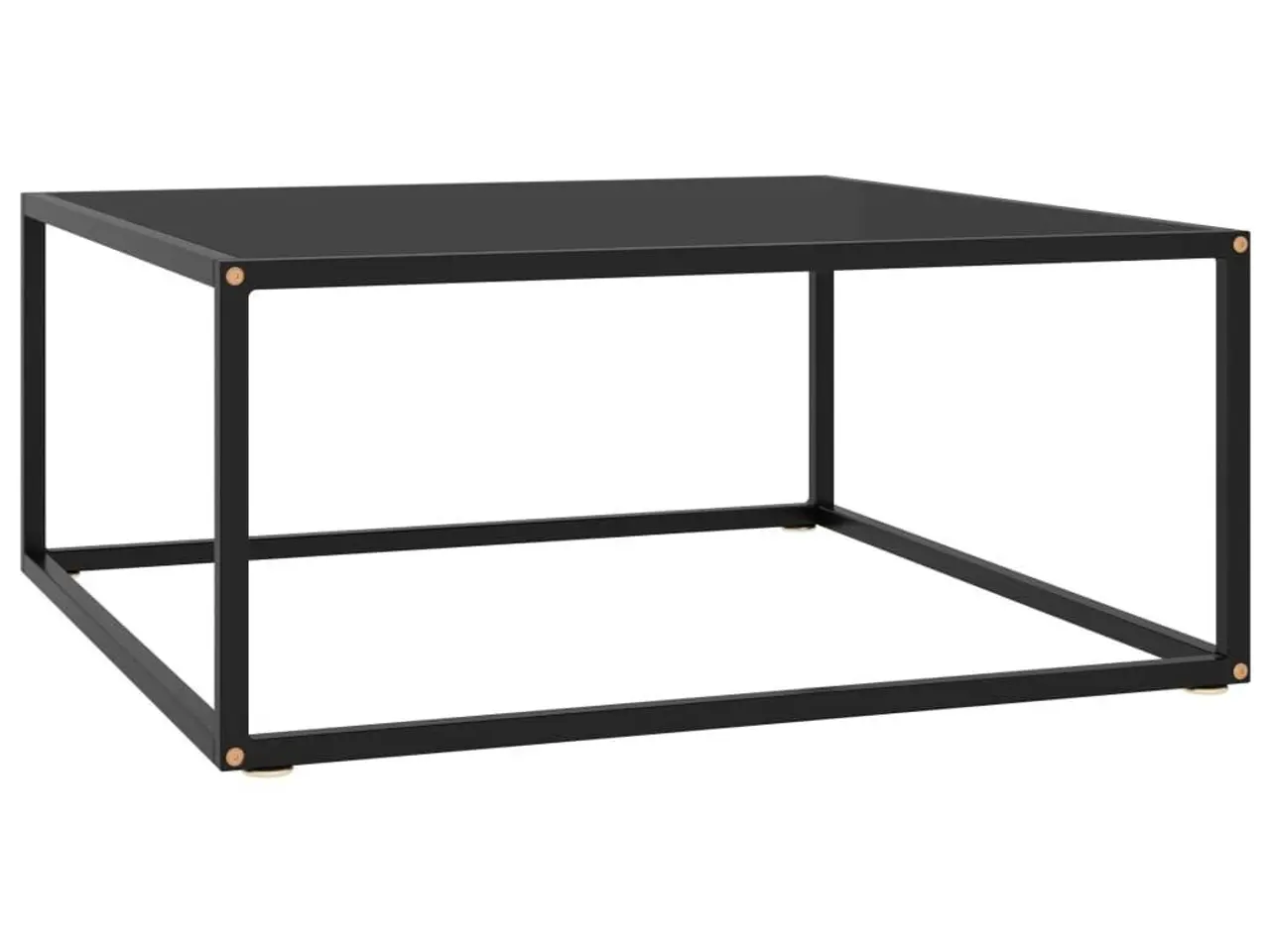 Billede 1 - Sofabord i glas 80 x 80 x 35 cm - sort