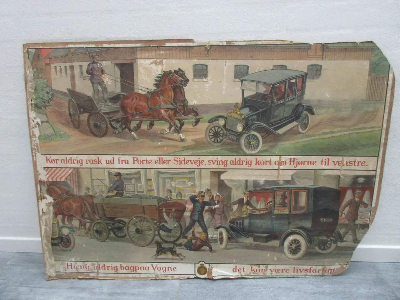 Billede 3 - Gamle skoleplanche med trafikvejledning