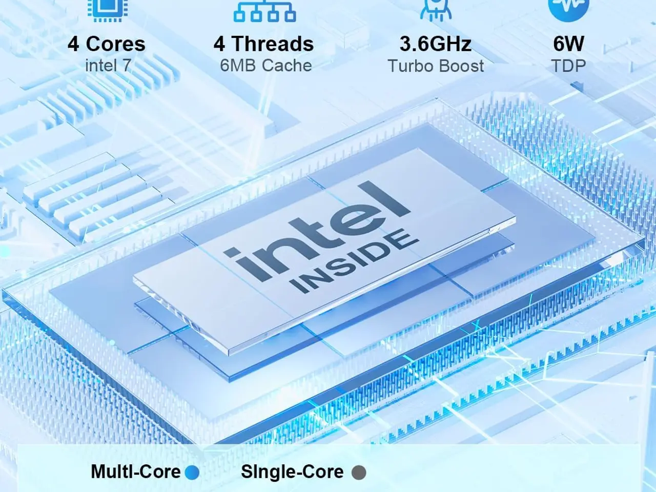 Billede 5 - Mini PC Intel CPU N150 - 16GB DDR4 Ram - 512GB HD.