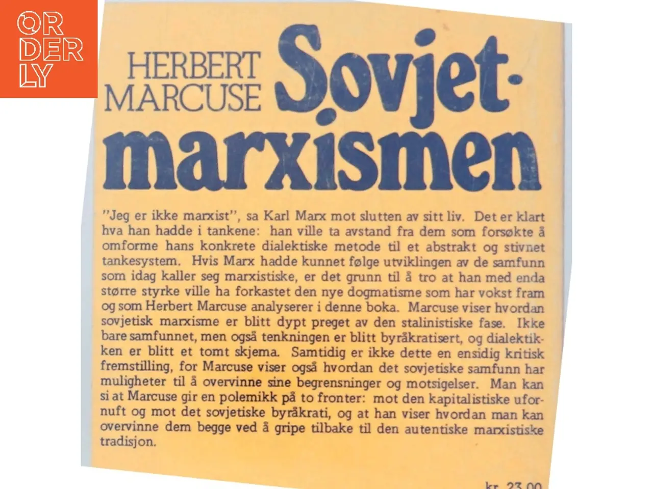 Billede 3 - Herbert Marcuse Sovjetmarxismen fra Herbert Marcuse af Herbert Marcuse (Bog)