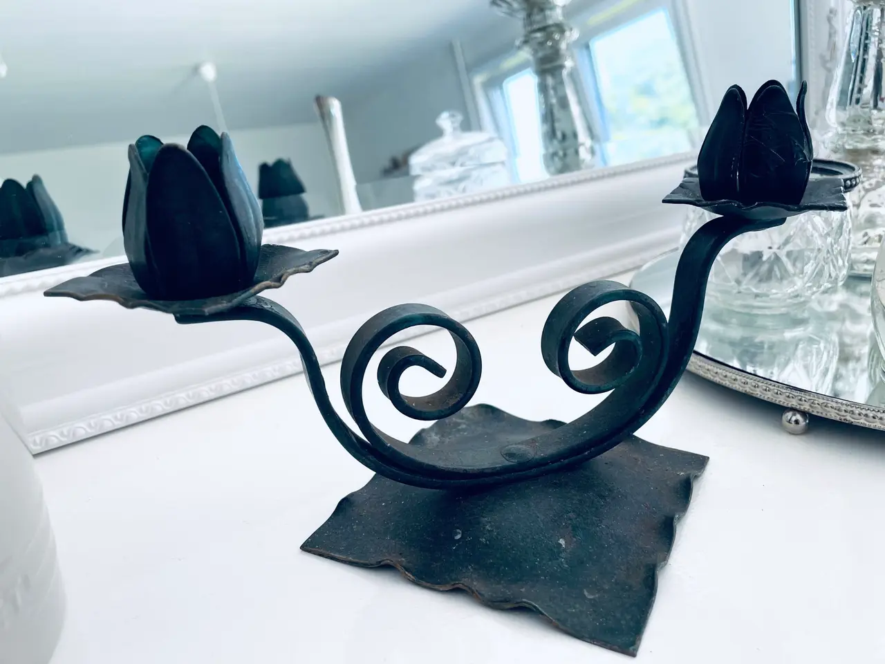 Billede 18 - Lysestage med patina 