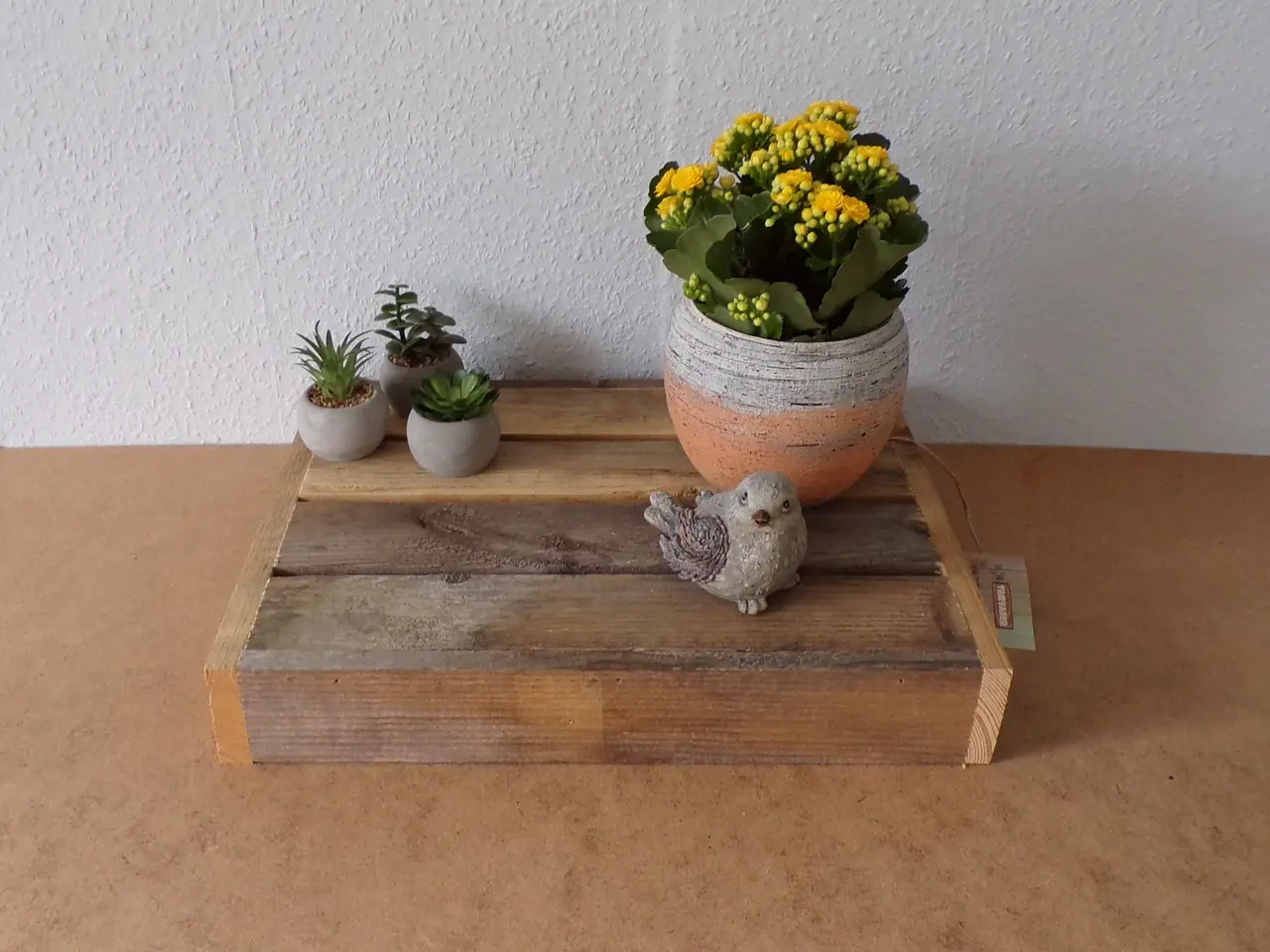 Billede 9 - Bakke i genbrugstræ med patina 45 x 35 cm