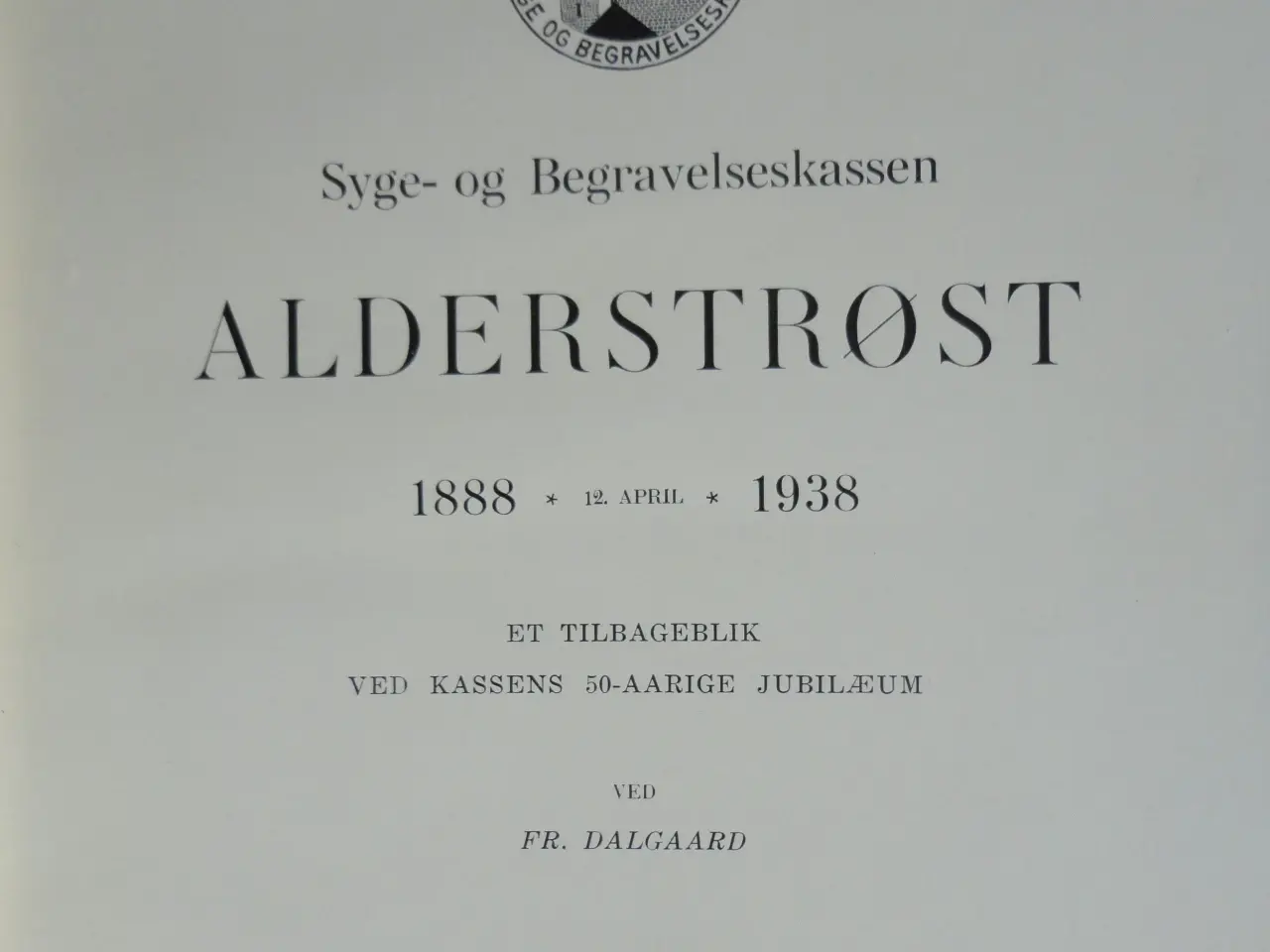 Billede 2 - Sygekassen Alderstrøst 1888