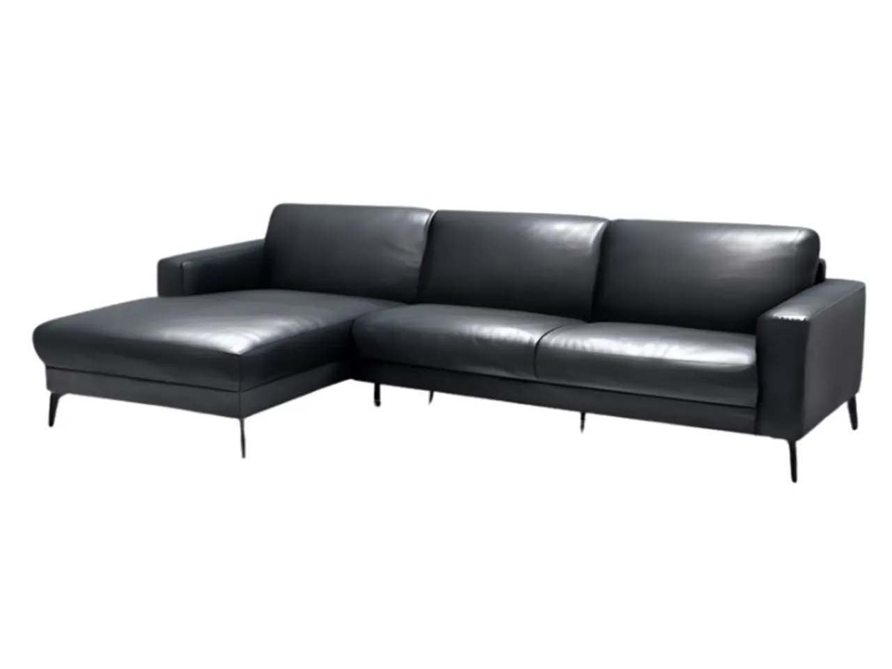 Billede 2 - Hjort Knudsen Esbjerg læder chaiselongsofa venstrevendt