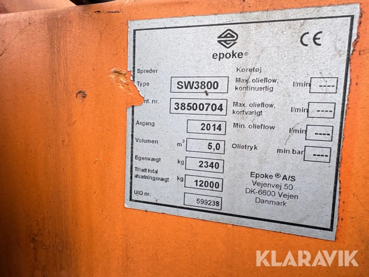 Billede 5 - Tørstofspreder Epoke SIRIUS SW3800 1 Styk