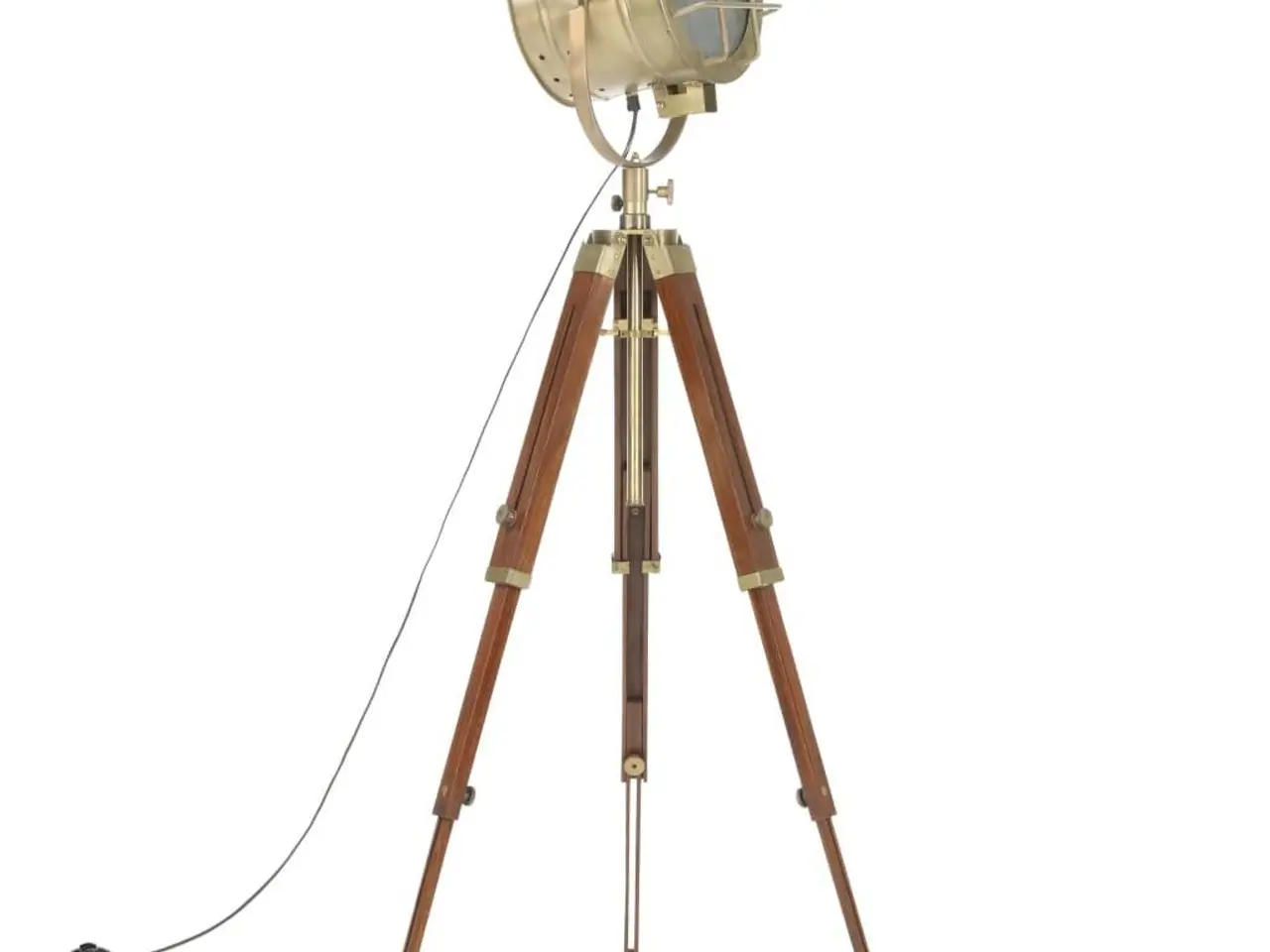 Billede 1 - Gulvlampe med trefod 165 cm massivt mangotræ