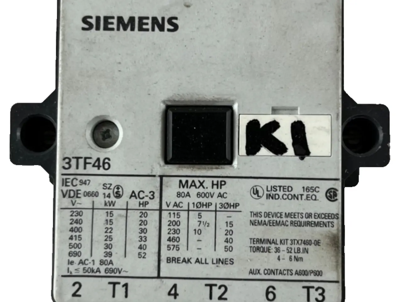 Billede 1 - Siemens 3TF46 22-0AP0 World Series Power kontaktor