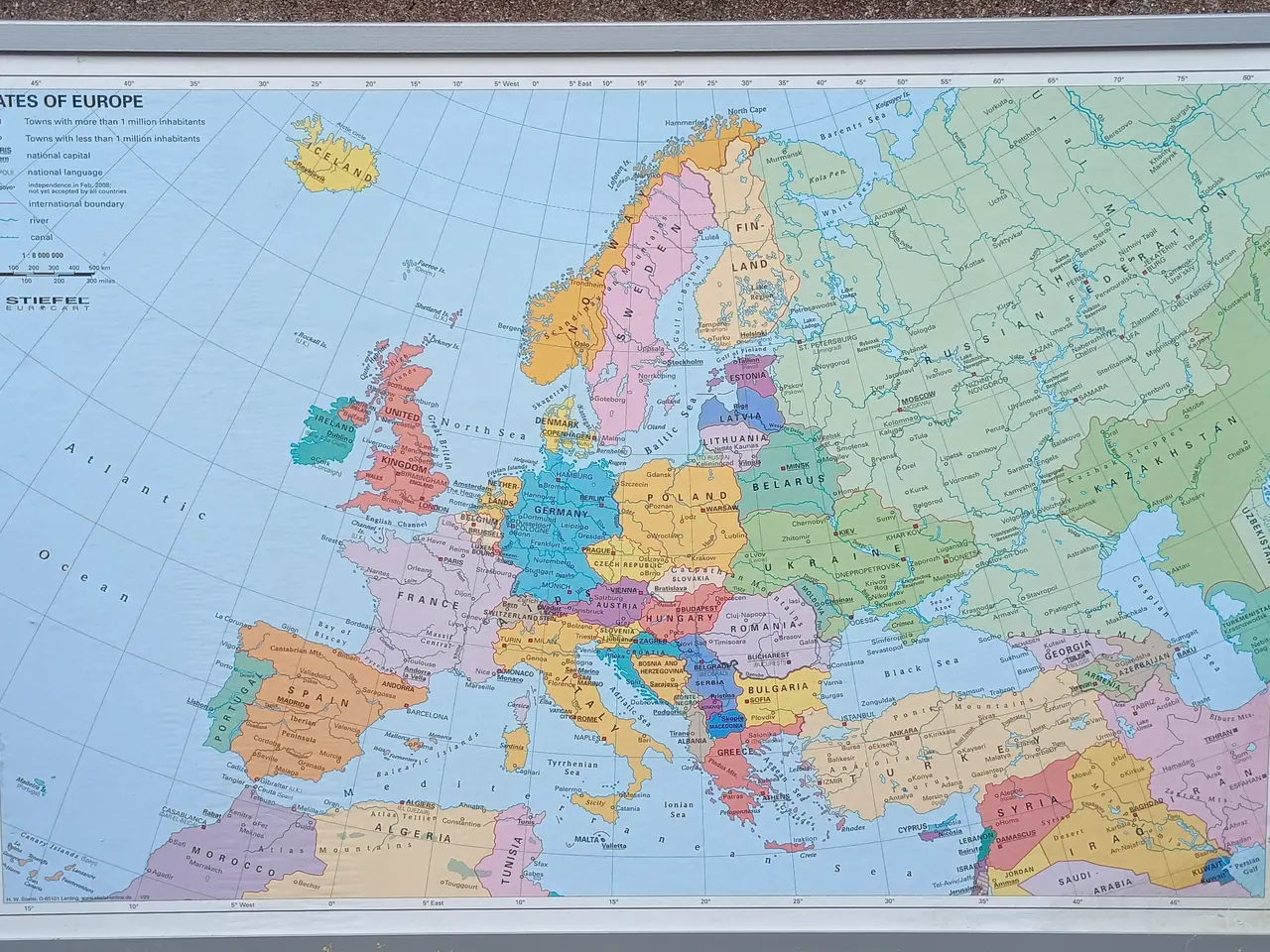 Billede 1 - Steiffel Europa kort.
