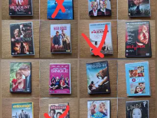 DVD film - 5kr/stk. Samlet køb kan sendes.