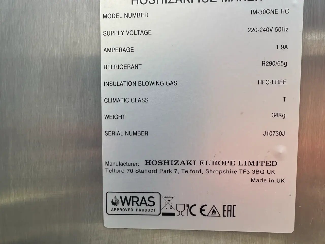 Billede 1 - Hoshizaki IM30CNE-HC