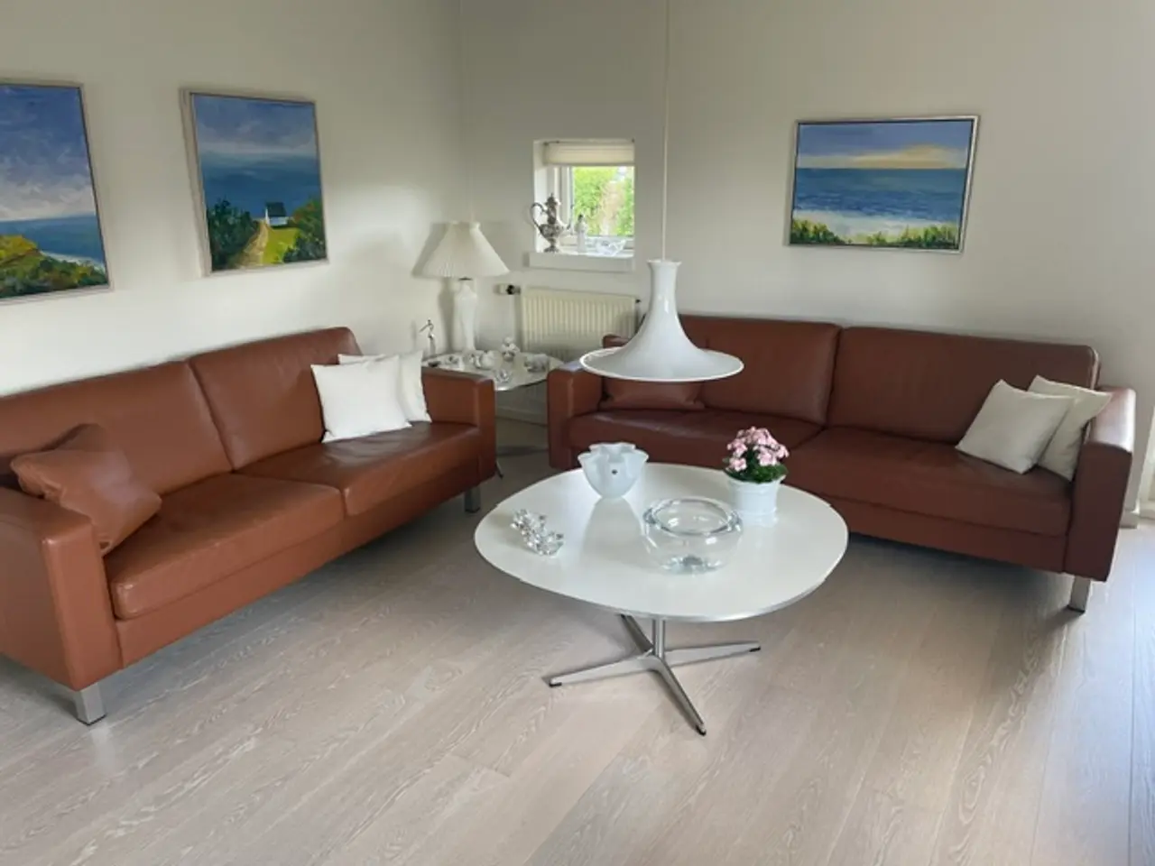 Billede 1 - Stouby sofasæt i 3 & 2 cognac farvet
