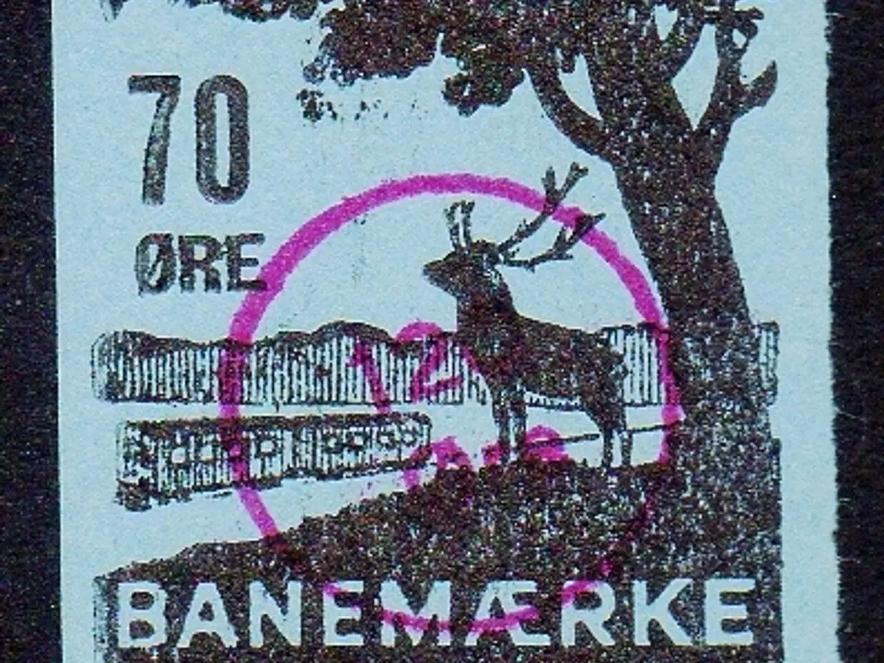 Billede 1 - Lyngby - Nærum - Banemærke - 70 Øre - Stemplet